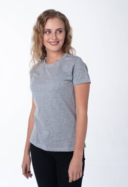 Женская футболка серый меланж